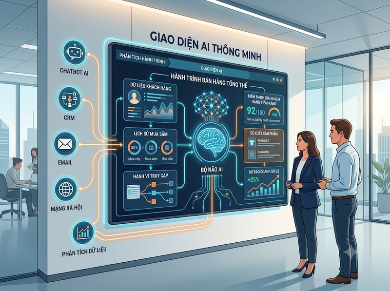 AI trong bán hàng giúp dự báo, tư vấn và tăng hiệu quả chuyển đổi