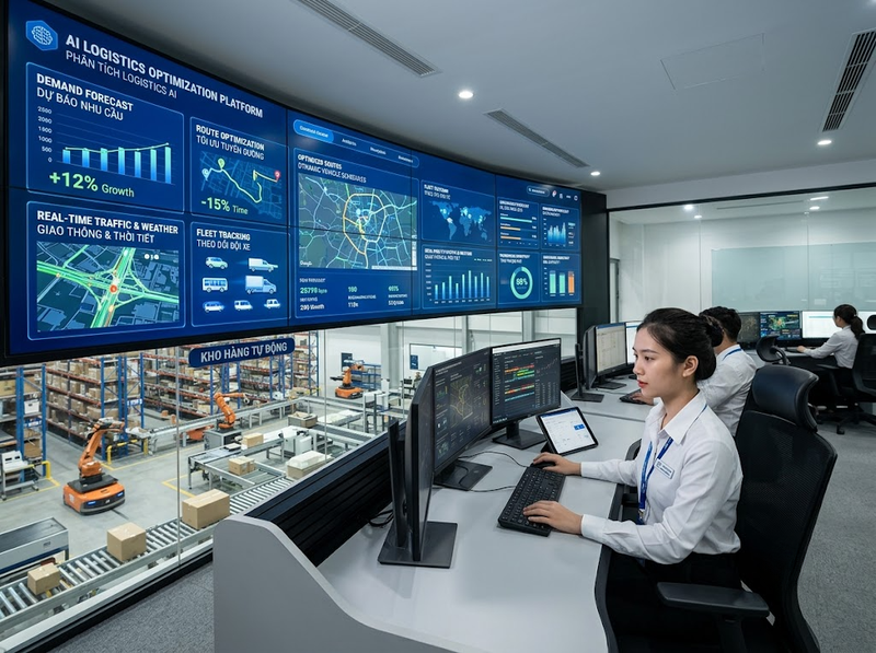 Ứng dụng AI trong logistics để dự báo, điều phối và giảm chi phí