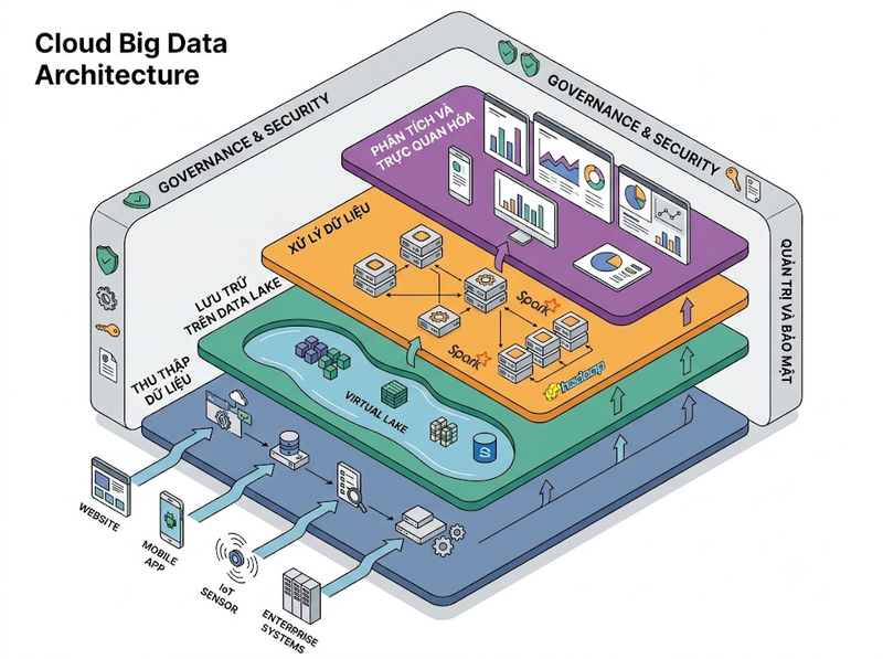 Big Data trên Cloud giúp lưu trữ và xử lý dữ liệu linh hoạt hơn