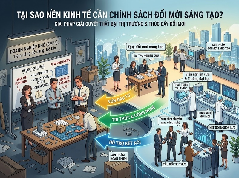Vai trò của chính sách đổi mới sáng tạo trong công nghệ và năng suất