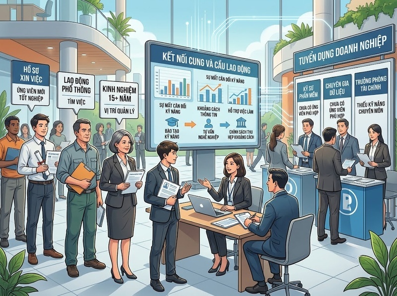 Chính sách tạo việc làm hỗ trợ cung lao động và nhu cầu tuyển dụng ra sao?