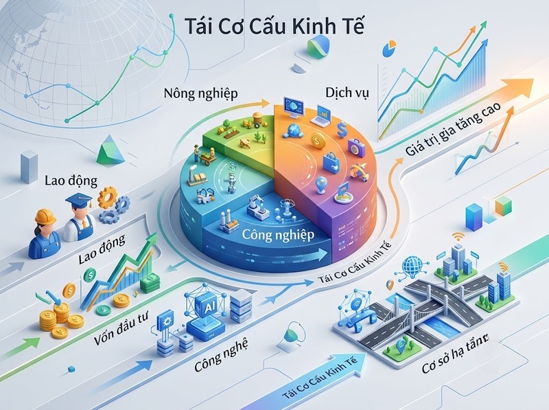 Tìm hiểu chuyển dịch cơ cấu kinh tế theo ngành, vùng và thành phần