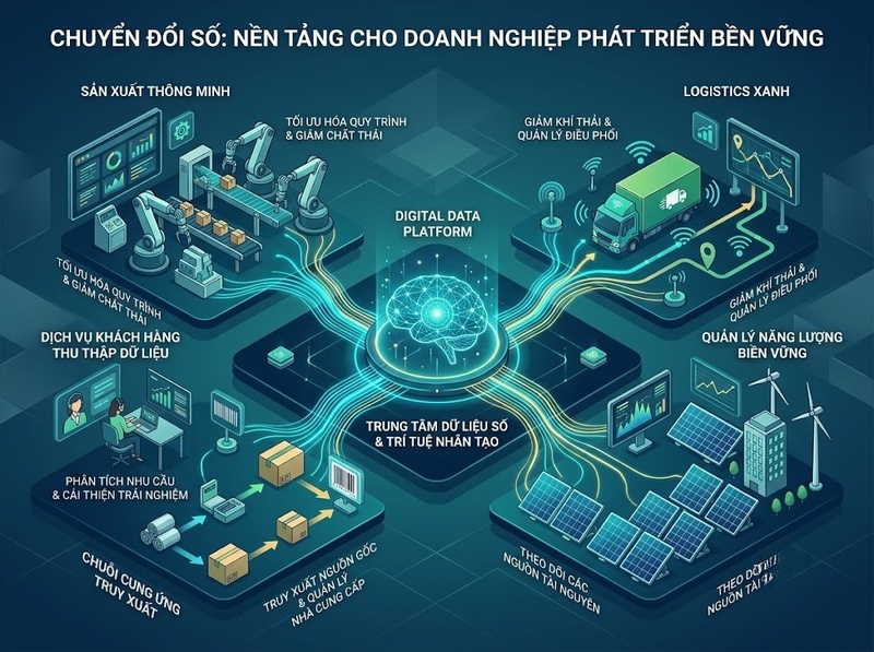 Chuyển đổi số và kinh doanh bền vững giúp tối ưu nguồn lực doanh nghiệp
