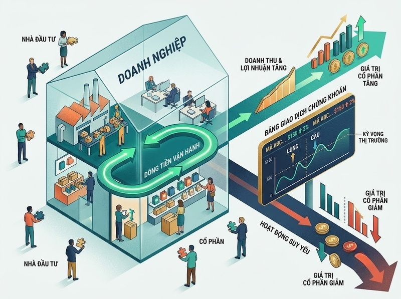 Tìm hiểu đầu tư cổ phiếu qua lợi nhuận, quyền sở hữu và biến động