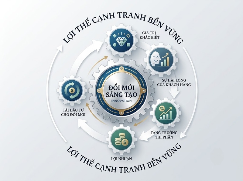 Đổi mới sáng tạo và năng lực cạnh tranh qua khác biệt hóa, năng suất, tốc độ