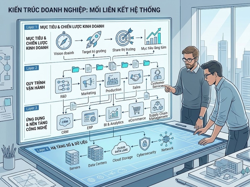 Tìm hiểu Enterprise Architecture qua chiến lược, quy trình, dữ liệu và công nghệ
