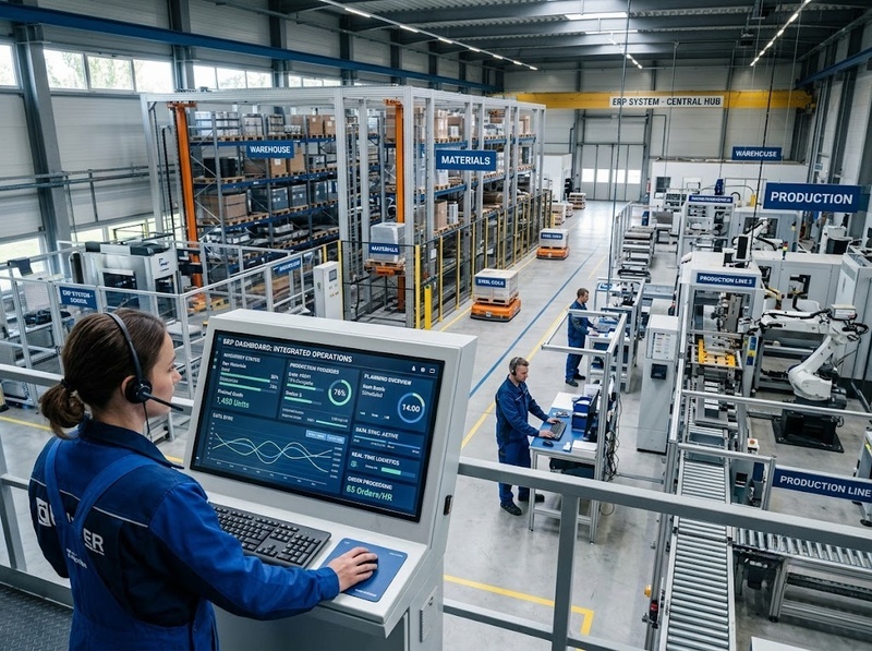 Tìm hiểu ERP và cách kết nối tài chính, kho, sản xuất, nhân sự