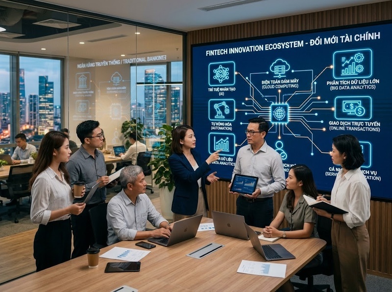 Fintech và ngành ngân hàng thay đổi qua thanh toán, tín dụng, trải nghiệm số
