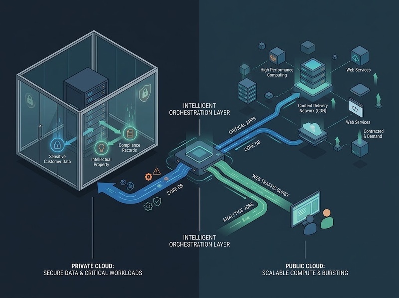 Tìm hiểu Hybrid Cloud qua cách kết hợp đám mây công cộng và riêng