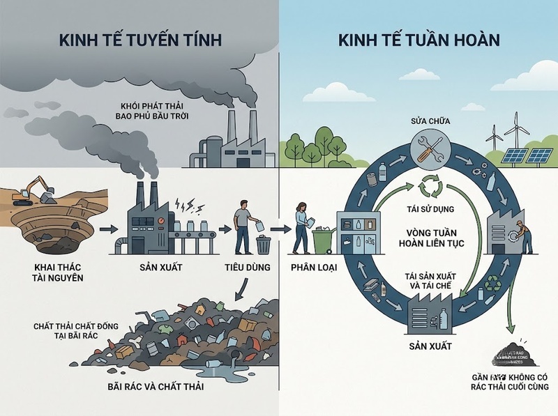 Tìm hiểu kinh tế tuần hoàn qua giảm thiểu, tái sử dụng và tái tạo