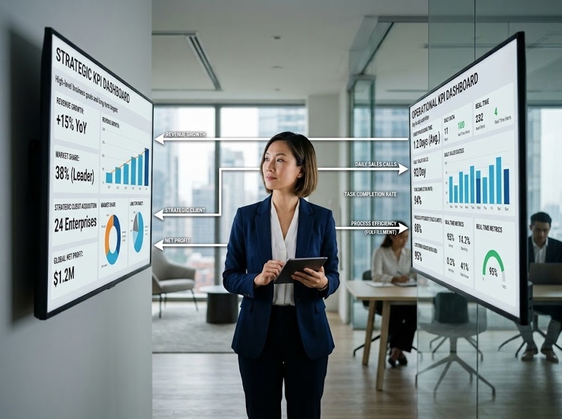 Xây dựng KPI chiến lược doanh nghiệp theo mục tiêu, tài chính, khách hàng, vận hành