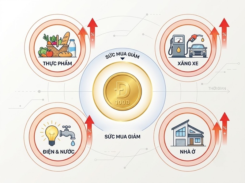 Lạm phát và tài chính cá nhân qua chi tiêu, tiết kiệm, đầu tư, thu nhập