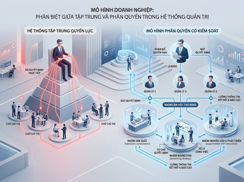 Lãnh đạo và hệ thống quản trị doanh nghiệp qua quyết định, kiểm soát, trách nhiệm