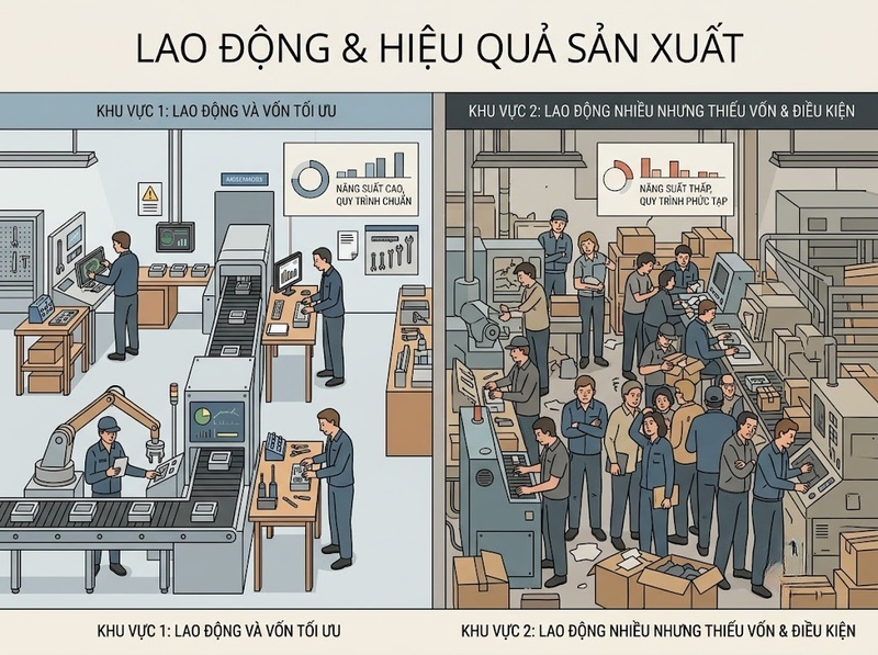 Lao động và tăng trưởng kinh tế qua quy mô, kỹ năng và năng suất