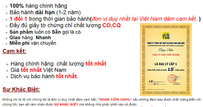 Đại lý LS tại Long An