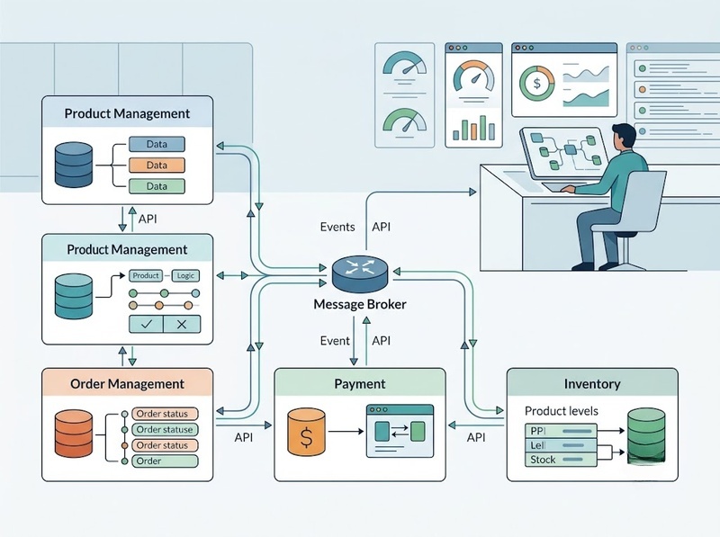 Tìm hiểu Microservices qua phân tách chức năng, API và triển khai độc lập