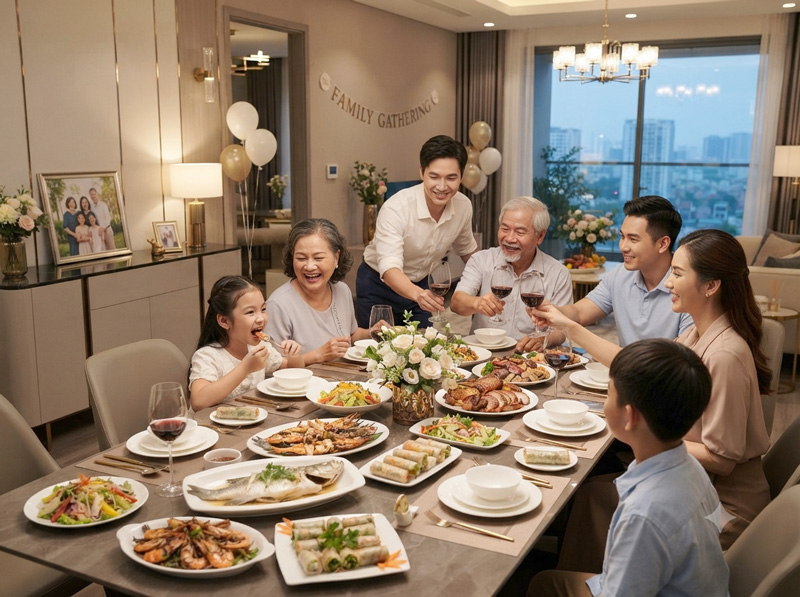 Mức sống tăng đang thay đổi cách tổ chức tiệc gia đình