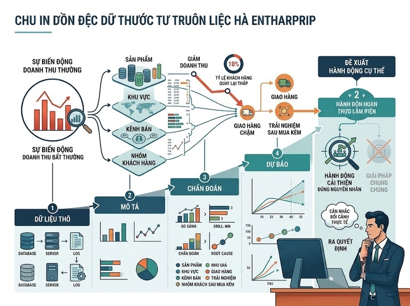 Phân tích dữ liệu trong doanh nghiệp giúp dự báo và tối ưu vận hành