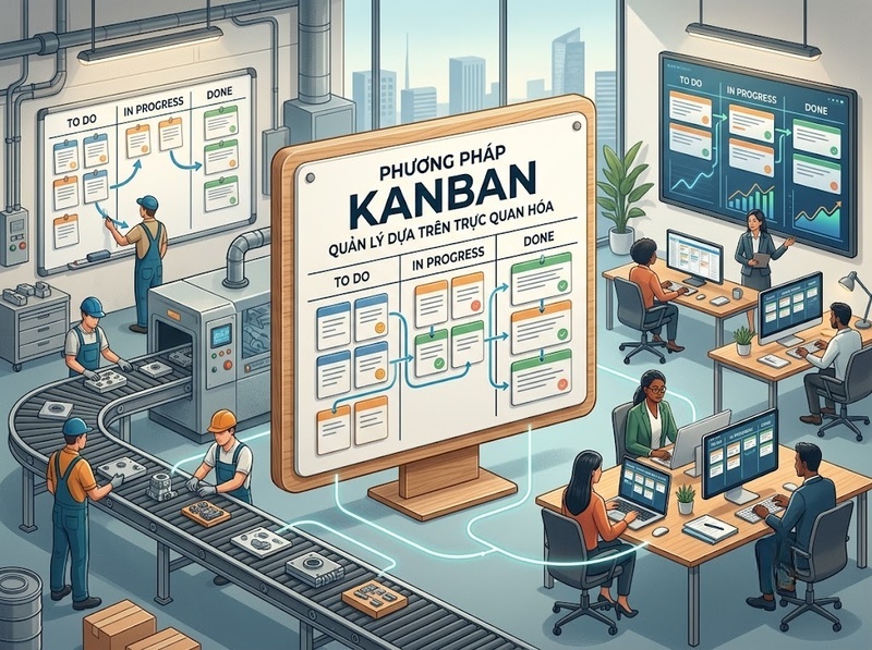 Tìm hiểu phương pháp Kanban qua bảng công việc, giới hạn và cải tiến