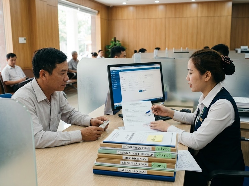 Quy trình cho vay ngân hàng từ tiếp nhận hồ sơ đến giải ngân, thu nợ