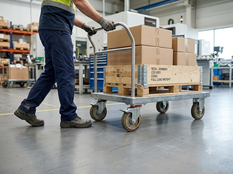 Bánh xe đẩy có vai trò gì trong vận chuyển nội bộ?