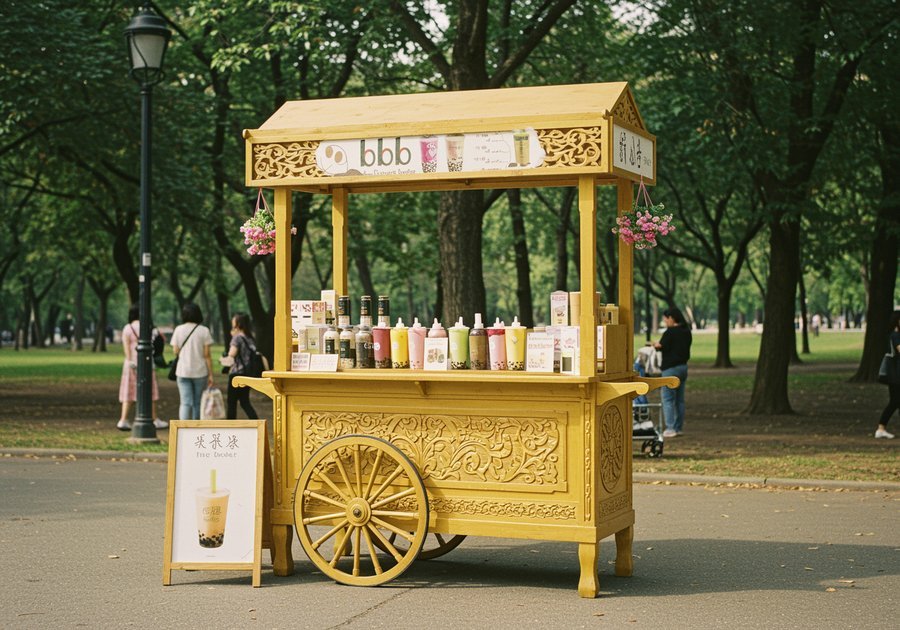 4 mẫu xe trà sữa màu vàng đẹp rực rỡ thu hút mọi ánh nhìn