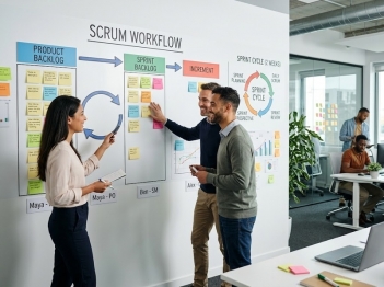 Phương pháp Scrum được triển khai qua những vai trò và sự kiện nào?