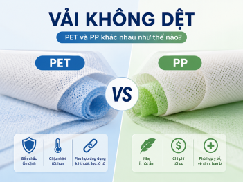So sánh vải không dệt PET và PP