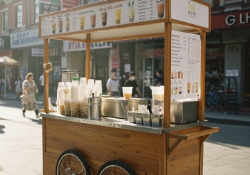 Những mẫu xe trà sữa gỗ đẹp dành cho người mới khởi nghiệp