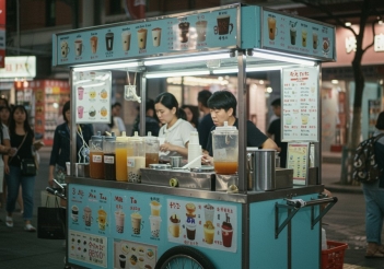 Các mẫu xe trà sữa màu xanh đẹp giúp thương hiệu nổi bật tức thì - Kinh tế Phát triển